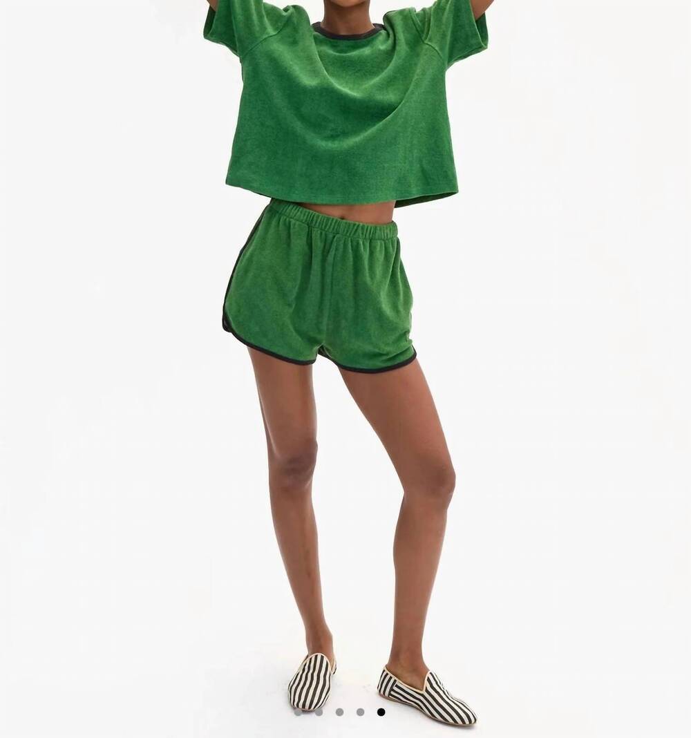 NEW CLARE V. la plage pull-on short in basil